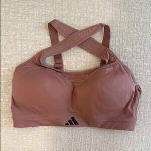 Adidas Mauve Adjustable ClimaCool Women's Crossback Sports Bra - Mauve